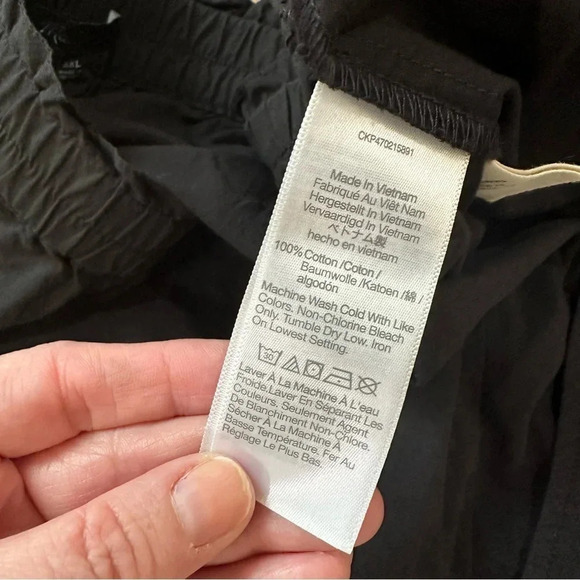 Madewell Women's Black Pull-on Cotton Shorts with Elastic Waistband Size XXL NWT - Picture 6 of 8